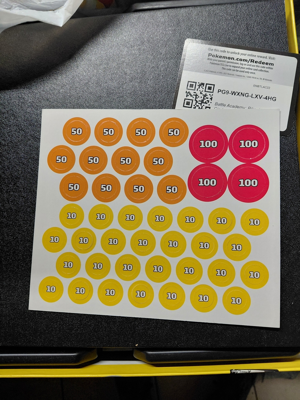 Damage Counters/markers Replacement Sheet Pokémon Battle Academy Game